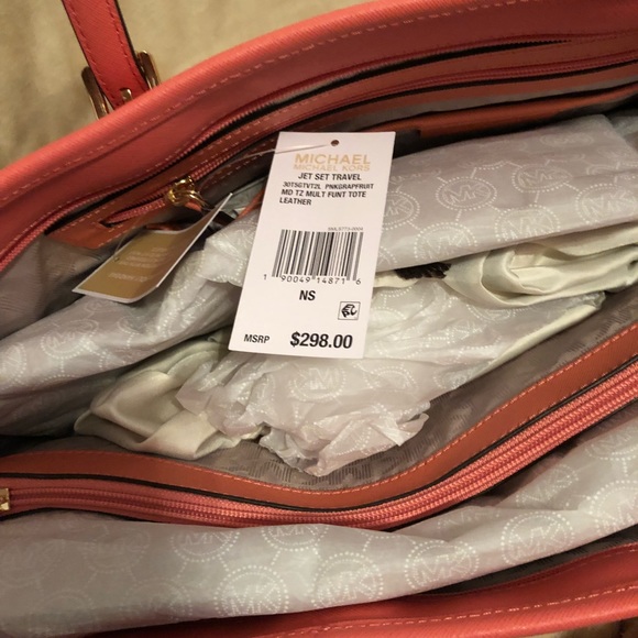 Michael Kors Pinkgrapefruit Mult. Funt Tote - Picture 2 of 5